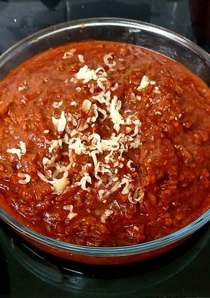 A picture of My Spaghetti Bolognaise only without the spaghetti. 😆.