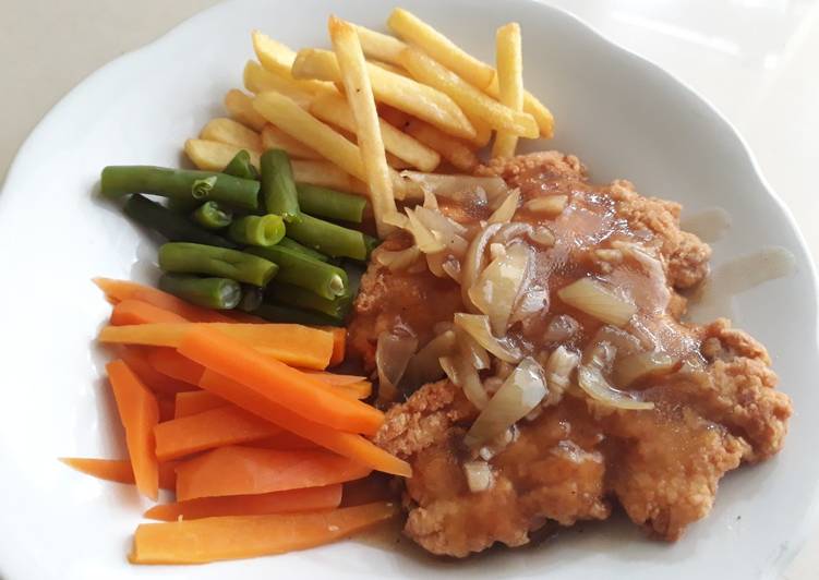 Resep Crispy Chicken Steak, Enak Banget