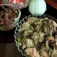 A picture of Chicken green masala.