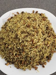 عکسی از دستور پلو لوبیا چشم بلبلی