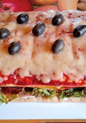 Una foto de Lomo pizza rettangolo