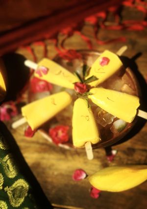 A picture of Mango Kesar Kulfi.