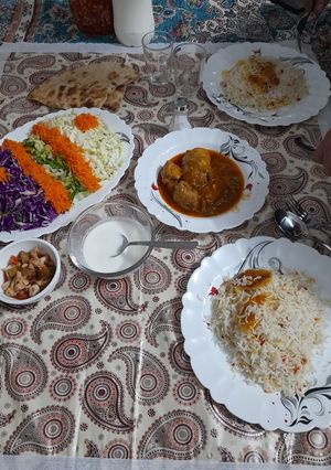 عکسی از دستور پلو مرغ