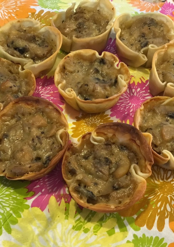 Una foto de Tartaletas de champiñones y queso