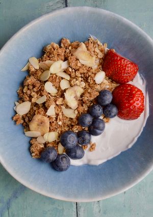 A picture of Banana and Walnut Granola.