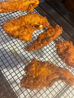 A picture of Parmesan crusted chicken.
