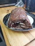 Chocolate Mousse Covered Black Forest Roulade