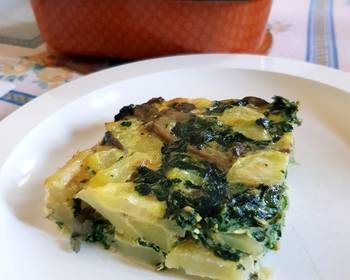 Ultimate Make Recipe Potato omelette with spinach and mushroom Frittata di patate con spinaci e funghi Delicious and Healthy