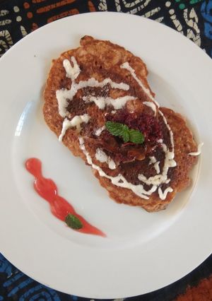 बीटरूट मुरब्बा पैनकेक (Beetroot murabba pancake recipe in hindi) रेसिपी मुख्य फोटो