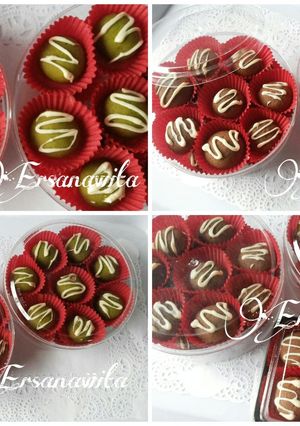 Foto resep Green Tea Cookies with White Chocolate Drizzle