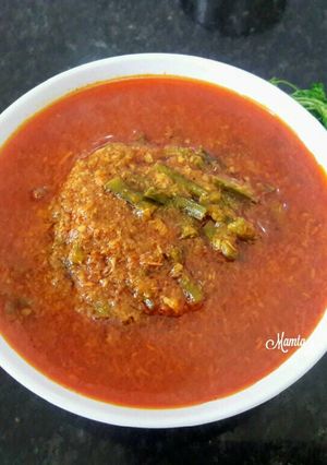 A picture of Cluster beans curry/Gwarfali curry.