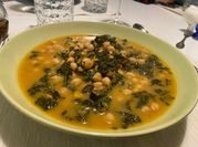 A picture of white bean soup