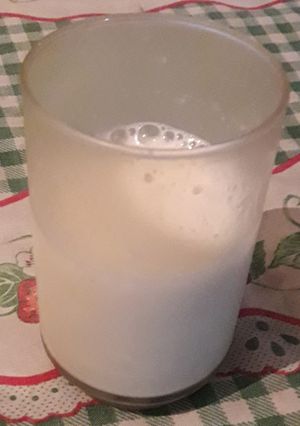 Una foto de Licuado de banana para uno (Sin licuadora)