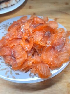 Una foto de Salmón ahumado