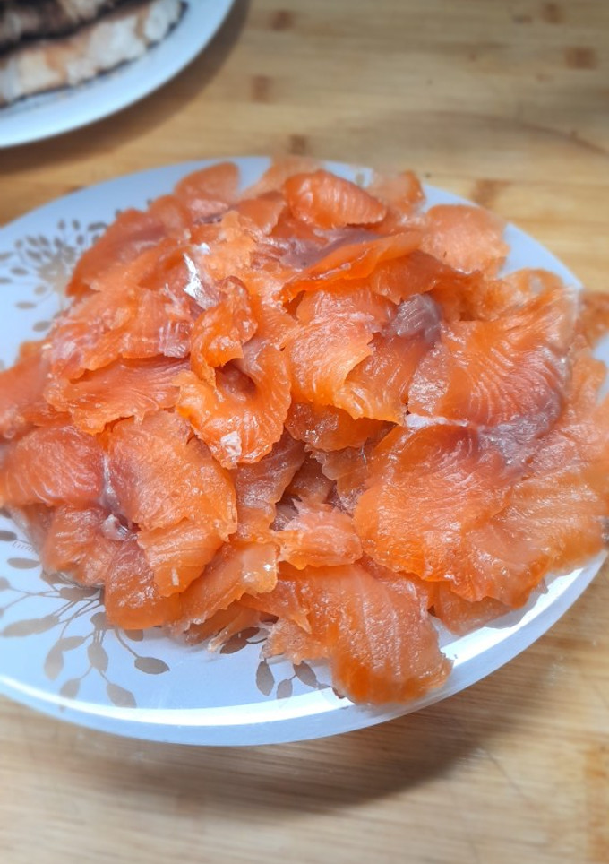 Una foto de Salmón ahumado