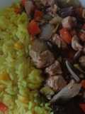 Sofrito de pollo y vacuno