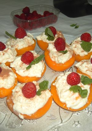 Una foto de Melocotones rellenos