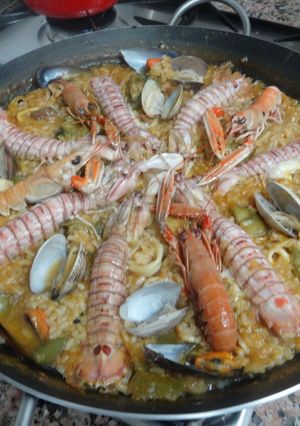 Una foto de Paella de galeras