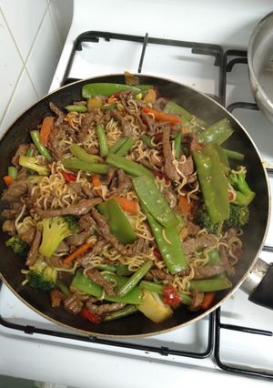 A picture of Beef stir-fry.