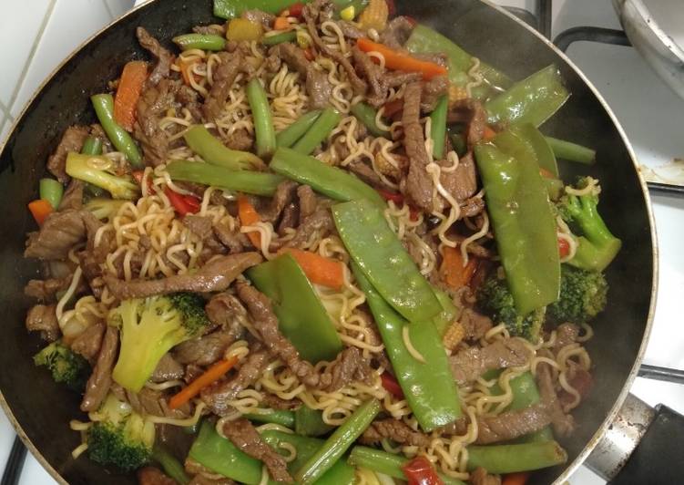 Steps to Prepare Speedy Beef stir-fry