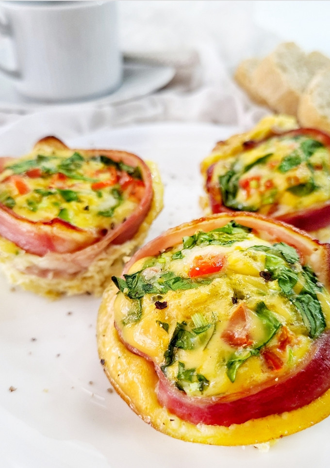 Una foto de Huevos envueltos en bacon para el desayuno