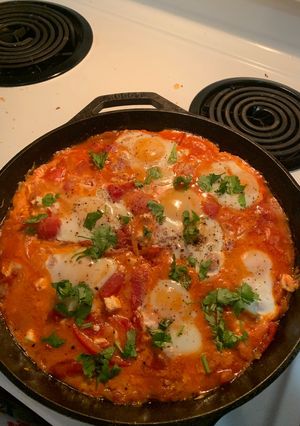 A picture of Yummy Shakshuka with Feta.