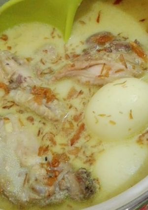 Foto resep Opor ayam kampung dan telur