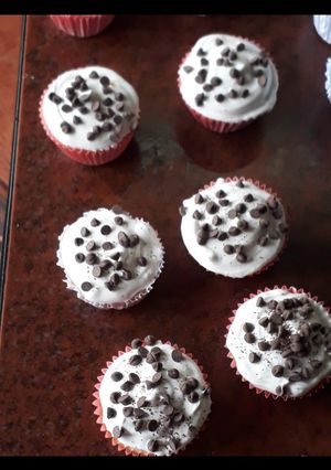 Una foto de Muffins de vainilla decorados