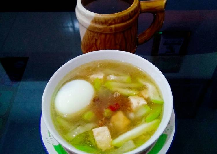 Sup labu air tahu#Makan siang(diet bersama saya😉#day 2)