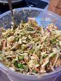 Coleslaw and Crispy Rice Salad with Chicken