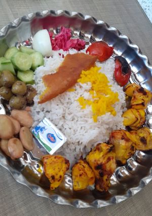 عکسی از دستور جوجه کباب بادورچین