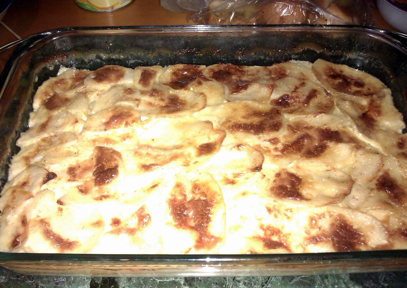 Potato and onion dauphinoise
