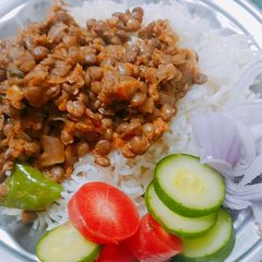 A picture of Black lentils with rice #CookpadApp.