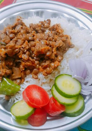 A picture of Black lentils with rice #CookpadApp.