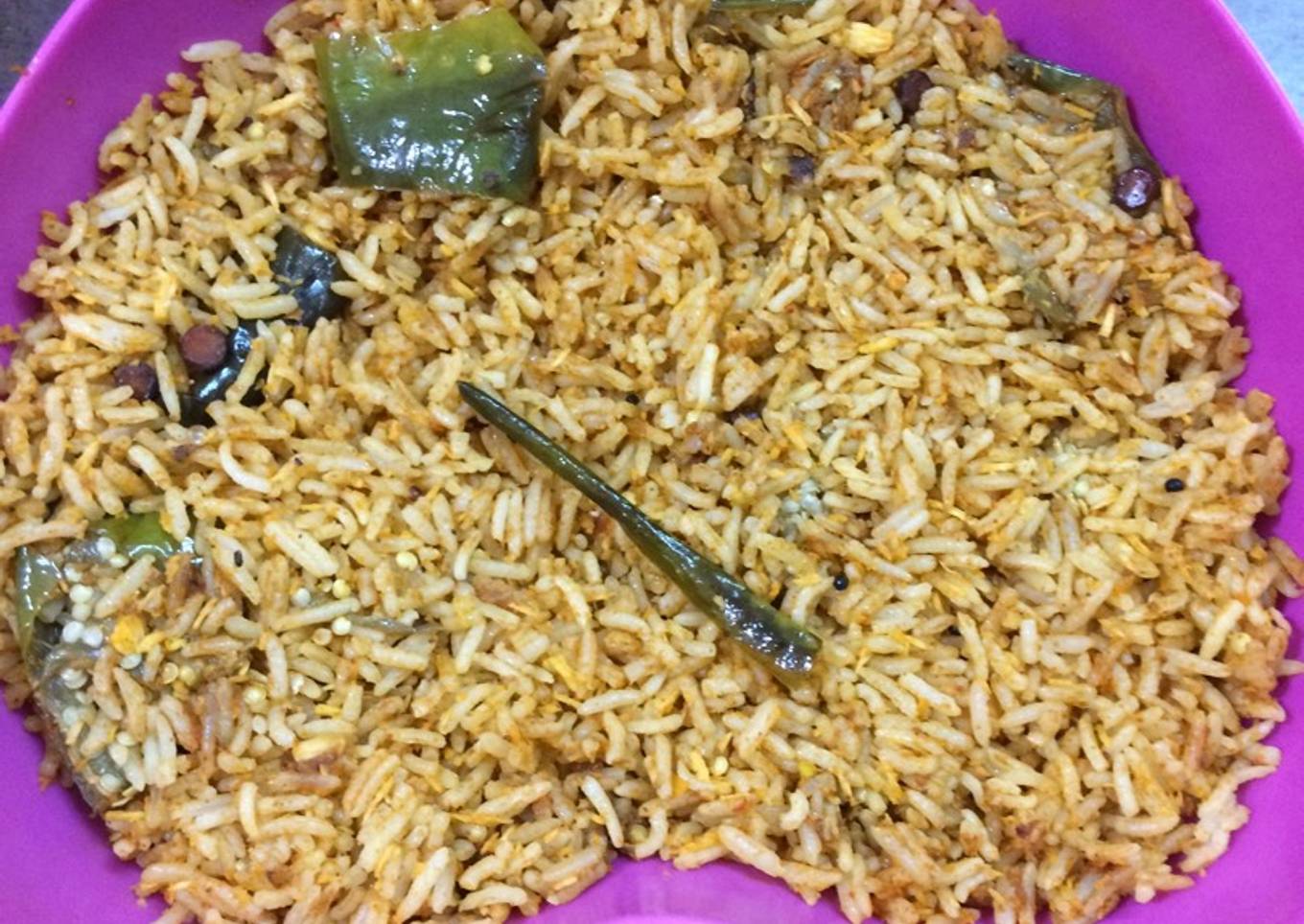 Vangibath (green brinjal rice)