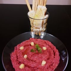 A picture of Beetroot Hummus.