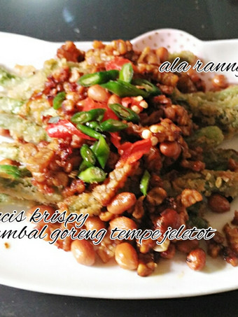 Resep Buncis crispy sambel goreng tempe jeletot yang Sempurna