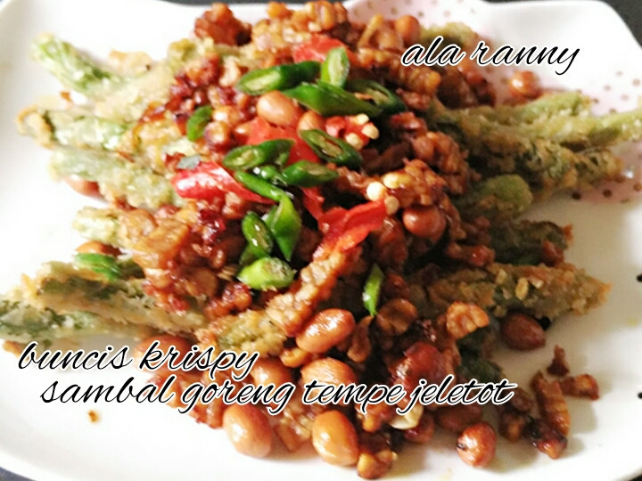 Resep Buncis crispy sambel goreng tempe jeletot yang Sempurna