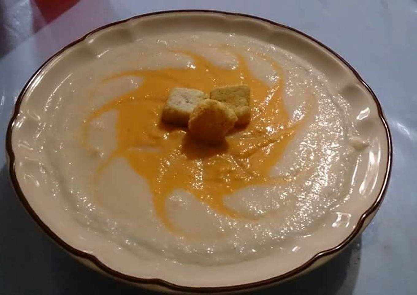 Crema de coliflor y zanahoria