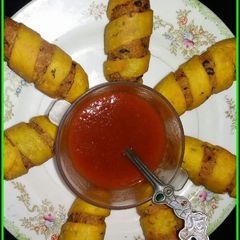A picture of Spiral potato rolls.