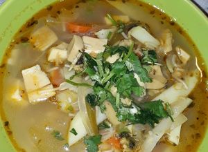 Una foto de Sopa de mariscos