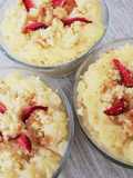 Mini dessert pan di spagna, crema pasticcera e fragole