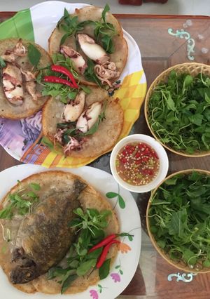 Hình của món Bánh xèo cá dìa, bánh xèo mực.