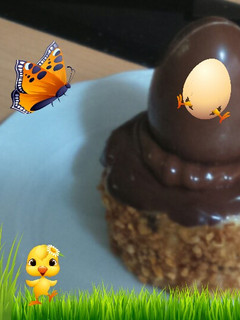 Una foto de Mona de Pascua con chocolate