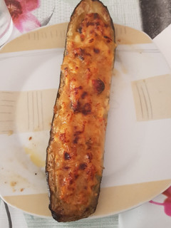 Una foto de Calabacín con pescado