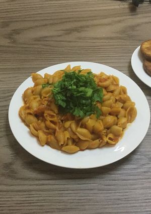 صورة لوصفة مكرونة بالطماطم، مكرونة صحية