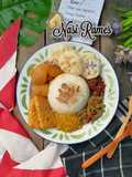 Resep nasi rames lezat mudah lengkap dengan lauknya