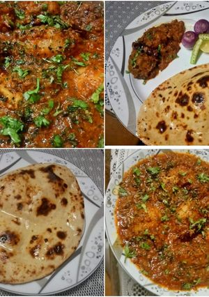 पंजाबी दम आलू और तंदूरी रोटी (Punjabi dum aloo aur tandoori roti recipe in hindi) रेसिपी मुख्य फोटो