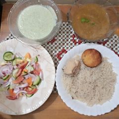 A picture of Chicken Pulao.