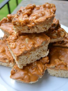 A picture of Butterscotch Rice Krispie Treats.